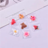 Heart Bear Egg Cookies Candy Bag Resin Charms Pendants DIY