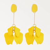 Crystal Acrylic Rose Petals Dangle Earrings Romantic Jewelry