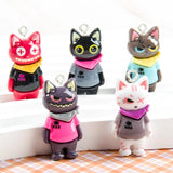 10Pcs Cartoon Cat Charm Resin Pendant for DIY Jewelry Making