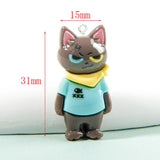 10Pcs Cartoon Cat Charm Resin Pendant for DIY Jewelry Making