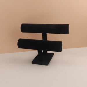 Velvet Jewelry Bracelet Storage Display Chain Watch T-Bar Rack