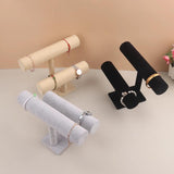 Velvet Jewelry Bracelet Storage Display Chain Watch T-Bar Rack