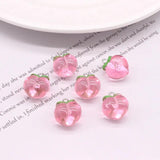10Pcs Pink Peach Resin Fruit Charms for Jewelry Making DIY Crafts