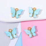 20Pcs 14x13mm Resin Acrylic Butterfly Charms DIY Jewelry Making Accessories