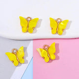 20Pcs 14x13mm Resin Acrylic Butterfly Charms DIY Jewelry Making Accessories