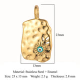 3pcs Starry Sky Rhinestone Stainless Steel DIY Necklace Pendant