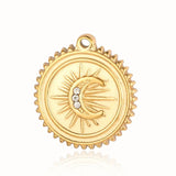 3pcs Starry Sky Rhinestone Stainless Steel DIY Necklace Pendant
