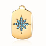 3pcs Starry Sky Rhinestone Stainless Steel DIY Necklace Pendant
