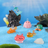 10pcs Marine Animal Charms for Jewelry Making Resin Beach Pendant Craft Diy