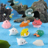 10pcs Marine Animal Charms for Jewelry Making Resin Beach Pendant Craft Diy