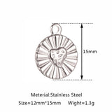 3PCS Stainless Steel Charms Heart Butterfly Sunflower Snake Dog
