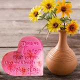 Crystal Heart Memorial Sign Resin Molds DIY Craft Coaster Silicone Mould