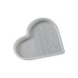 Crystal Heart Memorial Sign Resin Molds DIY Craft Coaster Silicone Mould