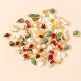 10pcs Chinese 3D Plated Jade Lucky Charm Pendant for DIY Jewelry Making