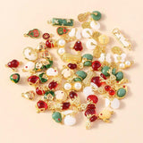 10pcs Chinese 3D Plated Jade Lucky Charm Pendant for DIY Jewelry Making