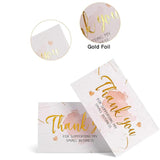 Pink Thank You Order Gift Cards Foil Greeting Box Decoration