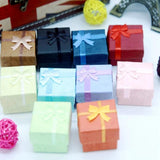24PCS Ribbon Jewelry Box Earrings Pendant Box Packaging