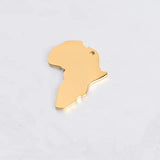 5pcs Africa Map Pendant Charm Accessories Stainless Steel Bright Finish