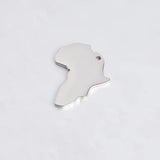 5pcs Africa Map Pendant Charm Accessories Stainless Steel Bright Finish