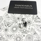 Vintage Heart Locket Charm Pendant, 925 Sterling Silver
