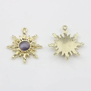 Retro Sun Shape Charms Pendant 6pcs/lot DIY Necklace Jewelry Making