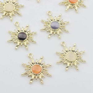 Retro Sun Shape Charms Pendant 6pcs/lot DIY Necklace Jewelry Making