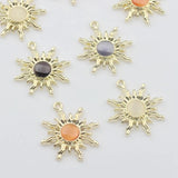 Retro Sun Shape Charms Pendant 6pcs/lot DIY Necklace Jewelry Making