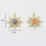 Retro Sun Shape Charms Pendant 6pcs/lot DIY Necklace Jewelry Making