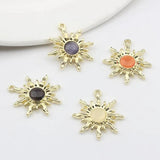 Retro Sun Shape Charms Pendant 6pcs/lot DIY Necklace Jewelry Making