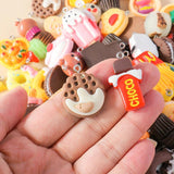 15Pcs Mix Resin Funny Food Charms for DIY Jewelry