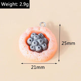 15Pcs Mix Resin Funny Food Charms for DIY Jewelry