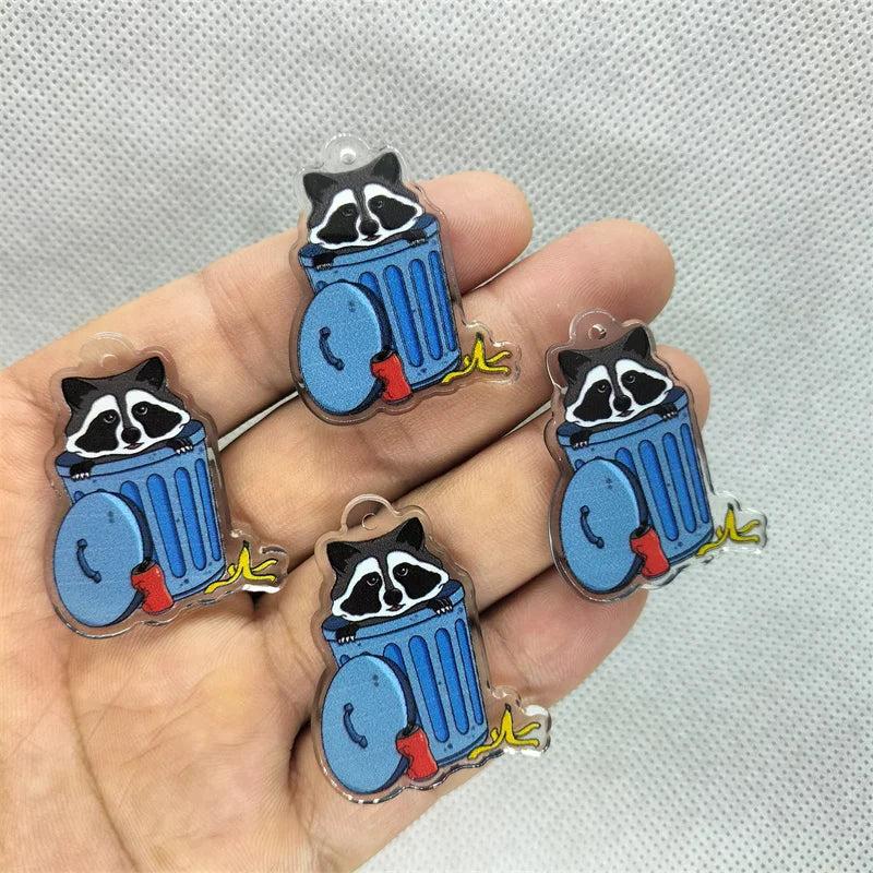 10pcs Acrylic Animal & Fruit Charms Pendant DIY Earring Necklace