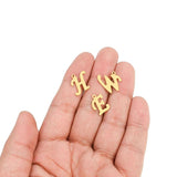 26pcs Stainless Steel Letter Charms for DIY Jewelry Making