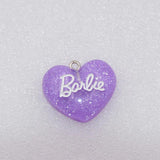 10pcs Heart Glitter Charms for Jewelry Making DIY Pendant Accessories