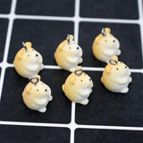 10pcs Mini Hamster Animal Charms Resin DIY Jewelry Pendants