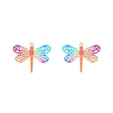 10pcs Dragonfly Charms Hollow Insect Pendants DIY Accessories C13250