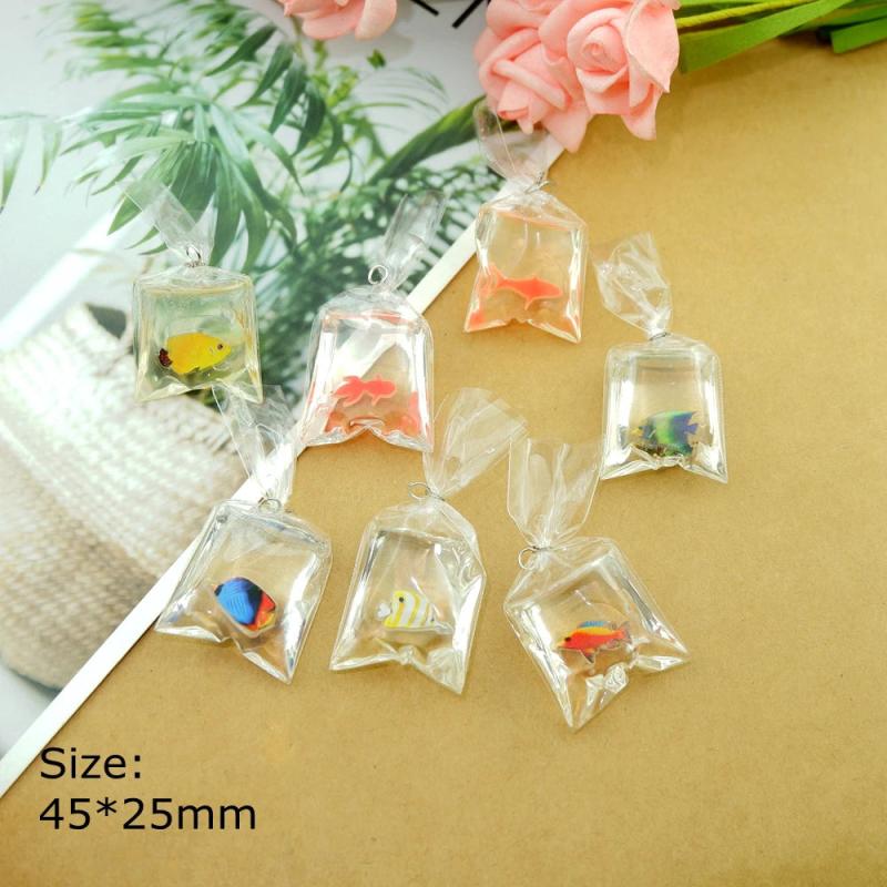 Landscape Fish Charms for Earrings Bracelets DIY Pendants