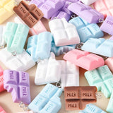 15Pcs Resin Chocolate Charm Dessert Food Charms for Jewelry Making