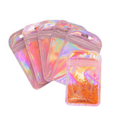 50pc Holographic ZipLock Bags Small Pouches for Jewelry Business Food Storage