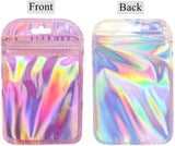 50pc Holographic ZipLock Bags Small Pouches for Jewelry Business Food Storage