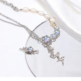 5PCS Alloy Moon Rose Heart Cross Charms DIY Beading Material Necklace Pendant