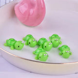 10pcs Little Tortoise Plastic Charms Keychain Necklace Pendant DIY