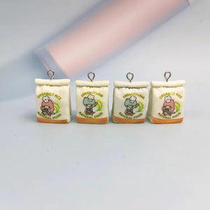 10pcs Simulated Flour Resin Charms for Keychain Eearings Floating Pendant