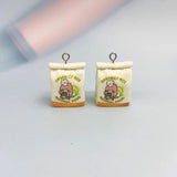 10pcs Simulated Flour Resin Charms for Keychain Eearings Floating Pendant