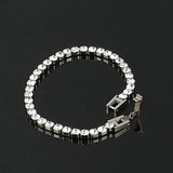 4mm Tennis Chain Stainless Steel Bracelet Hip Hop Crystal Zircon Gothic Jewelry