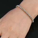 4mm Tennis Chain Stainless Steel Bracelet Hip Hop Crystal Zircon Gothic Jewelry
