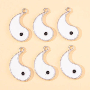 20Pcs Yin Yang Kung Fu Tai Chi Charms for Couple Necklace