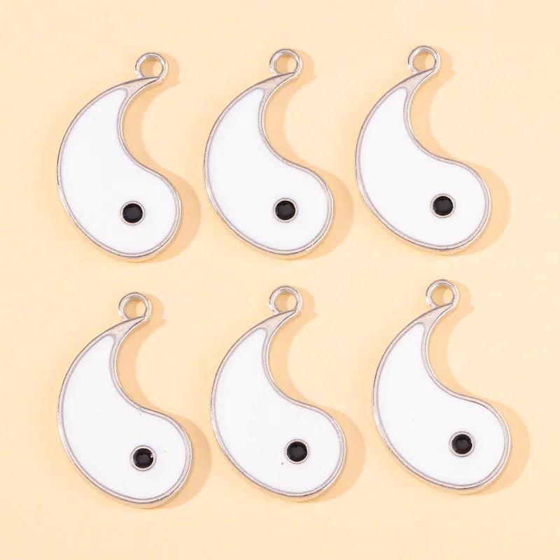 20Pcs Yin Yang Kung Fu Tai Chi Charms for Couple Necklace