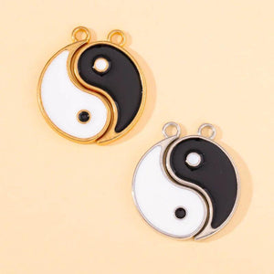 20Pcs Yin Yang Kung Fu Tai Chi Charms for Couple Necklace