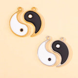 20Pcs Yin Yang Kung Fu Tai Chi Charms for Couple Necklace